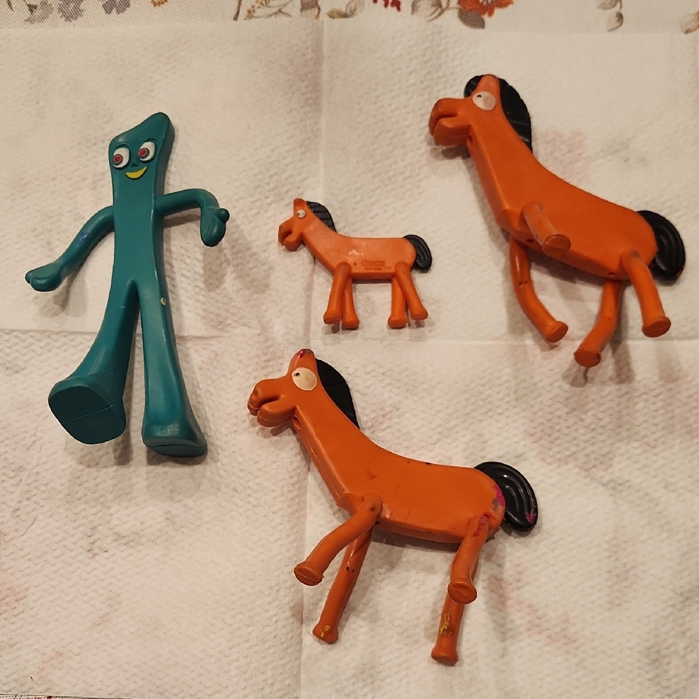 Gumby and Pokey Toys - Teal and Orange